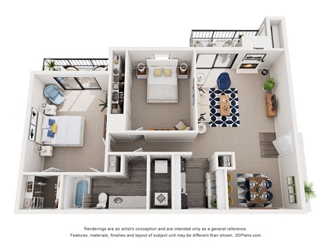 Apartments in Houston, TX for Rent – Magnolia Terrace –  2 Bed, 1 Bath, 912 sq. ft. Gardinia